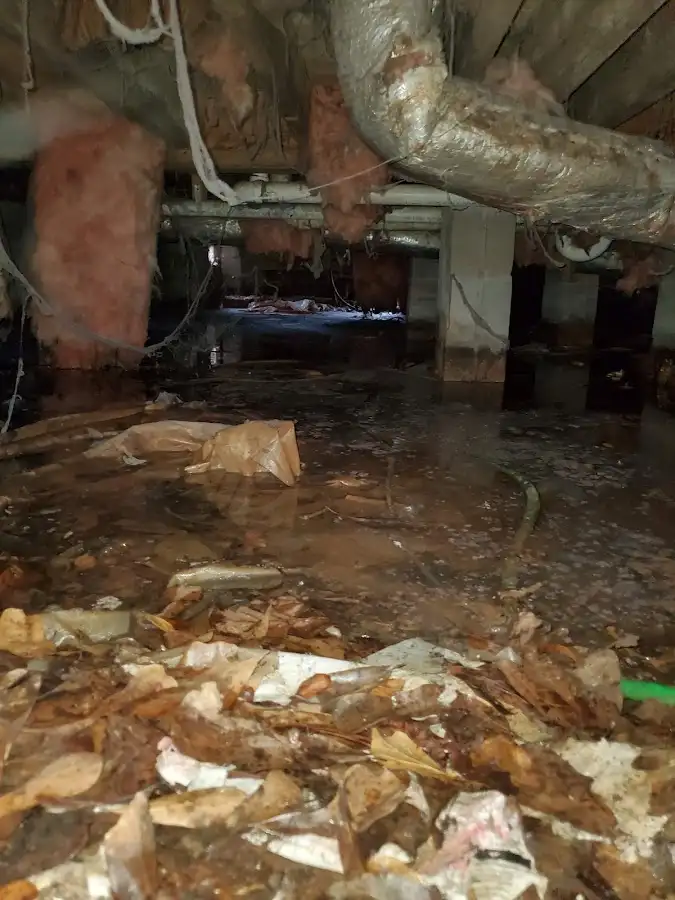 Crawl space flood assessment for Commercial Water Damage Restoration in Rowland Heights